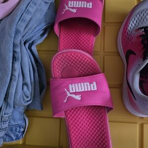 Puma Pink Slide Sandals